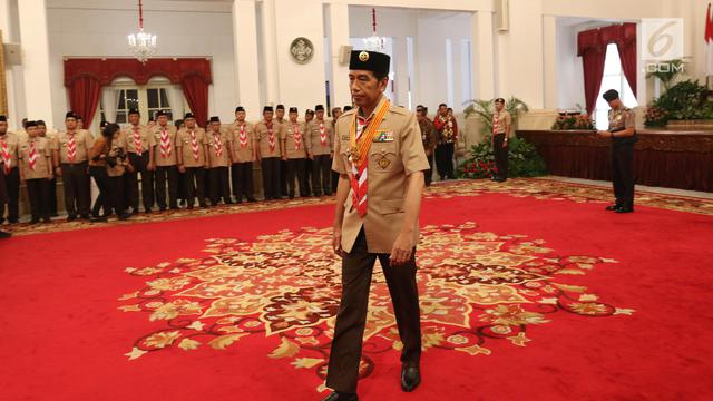 Jokowi Lepas Kontingen Pramuka ke Virginia