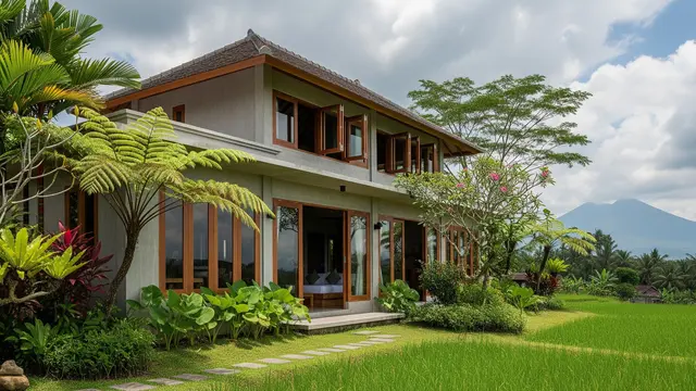 Model Rumah Semen Ekspos Sederhana tapi Terlihat Mahal di Desa/Gemini AI