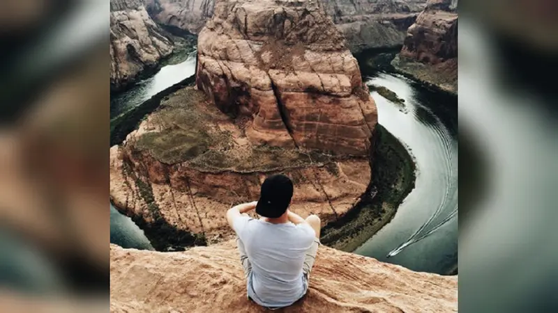 Adam Gallager adalah salah satu pelancong yang menjadikan Grand Canyon sebagai lokasi wisata favoritnya (Instagram/@iamgalla)