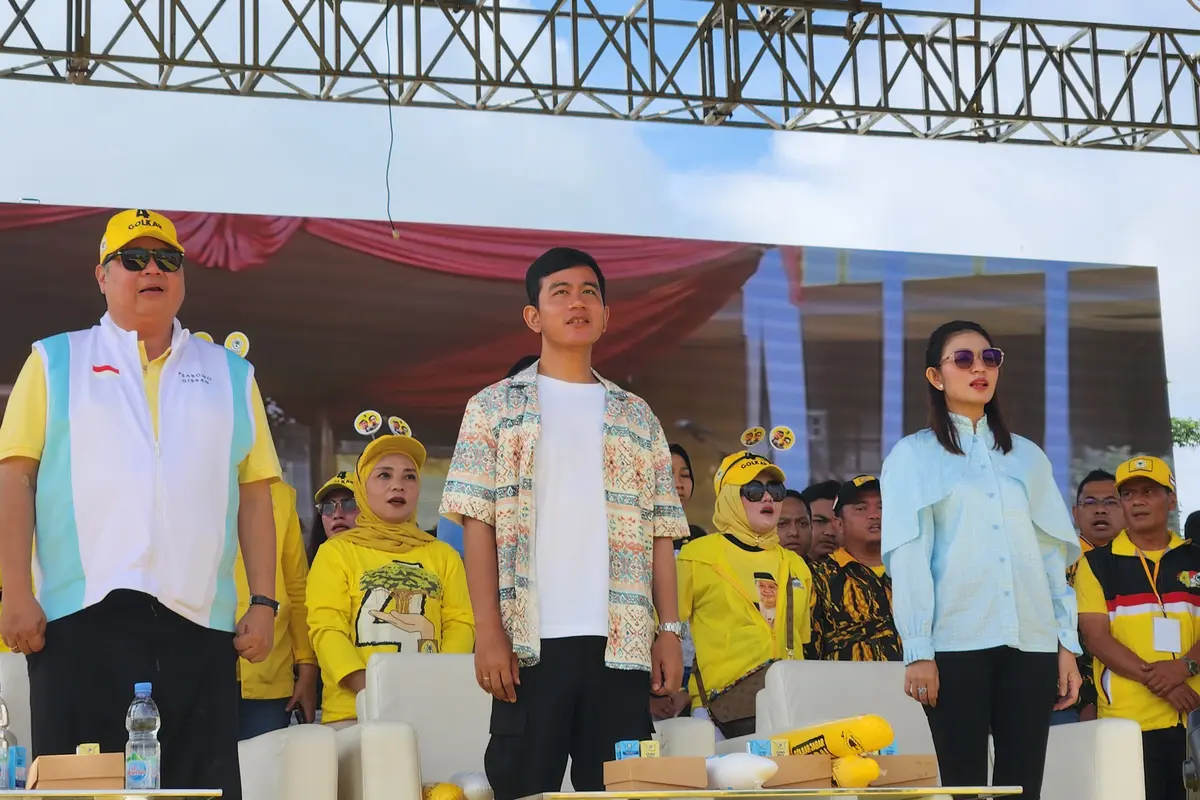 Gibran Rakabuming Raka dan Airlangga Hartarto Hadiri Kampanye Golkar di Cikarang