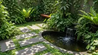 8 Ide Desain Halaman Belakang Rumah Sempit Jadi Taman Mini Hijau yang Asri dan Fungsional