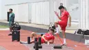 Pemain Timnas Indonesia saat menggelar sesi latihan untuk FIFA Series 2026 Stadion Madya, Kompleks Gelora Bung Karno, Senayan, Jakarta, Minggu (29/3/2026). (Bola.com/M Iqbal Ichsan)