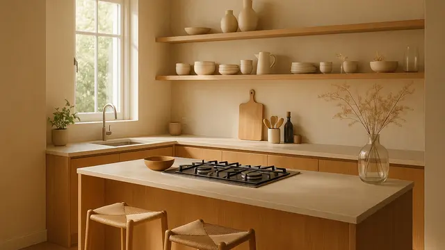 Gambar Dapur dengan Kompor Tanam Minimalis 2025