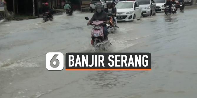 VIDEO: Banjir Menggenangi Kota Serang