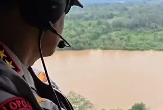 Sungai Katingan TKP ditemukannya jenazah anggota polisi yang gugur dalam operasi kasus narkoba. (Liputan6.com/ Dok Humas Polda Kalteng)