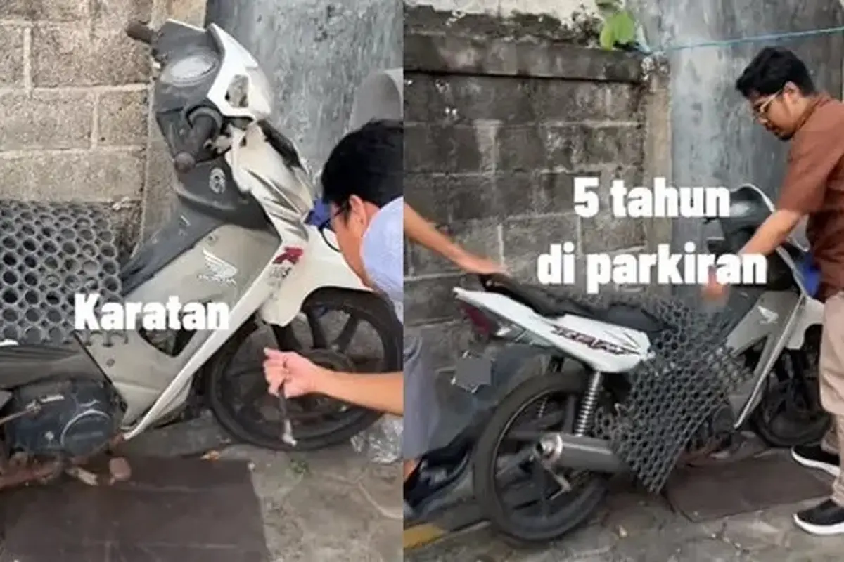 Gara-Gara Lupa, Motor Terbengkalai di Parkiran Kampus Selama 5 tahun