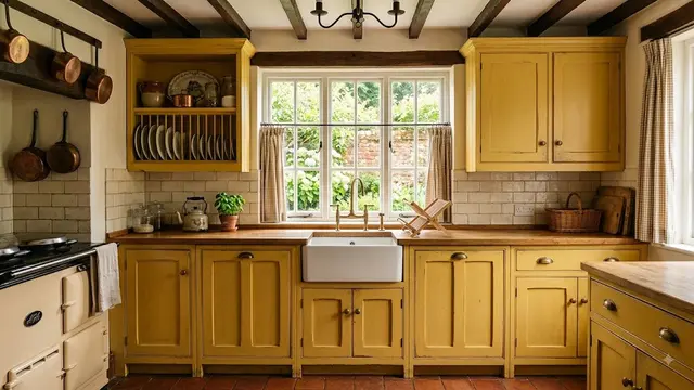Ilustrasi Warna Kabinet Dapur yang Bikin Terkesan Jadul/AI Generated