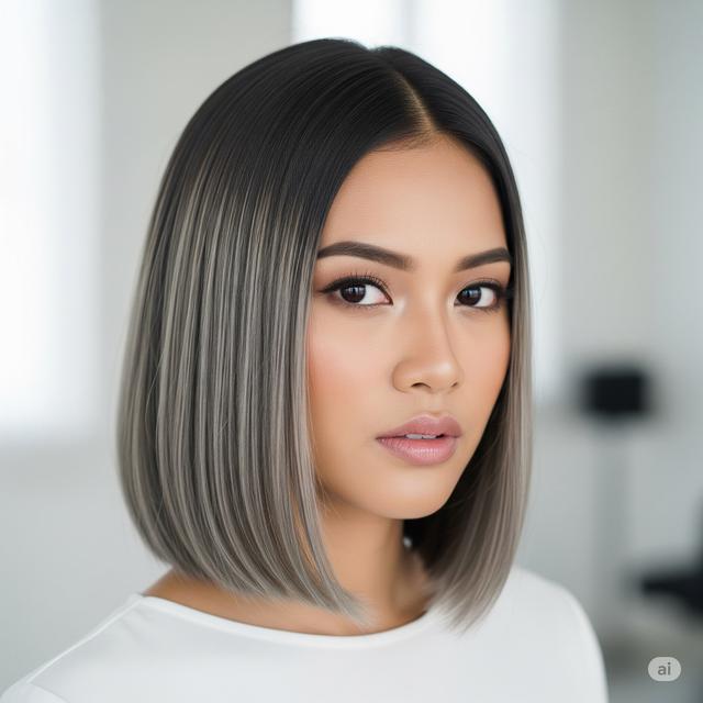 10 Potongan Rambut Bob Asimetris Kekinian 2025, Bikin Penampilan Makin Edgy