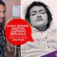Masih Sayang, Gaston Castano Berjanji Akan Dampingi Julia Perez. (Foto: Deki Prayoga dan Instagram/ruben_onsu, Desain: Nurman Abdul Hakim/Bintang.com)