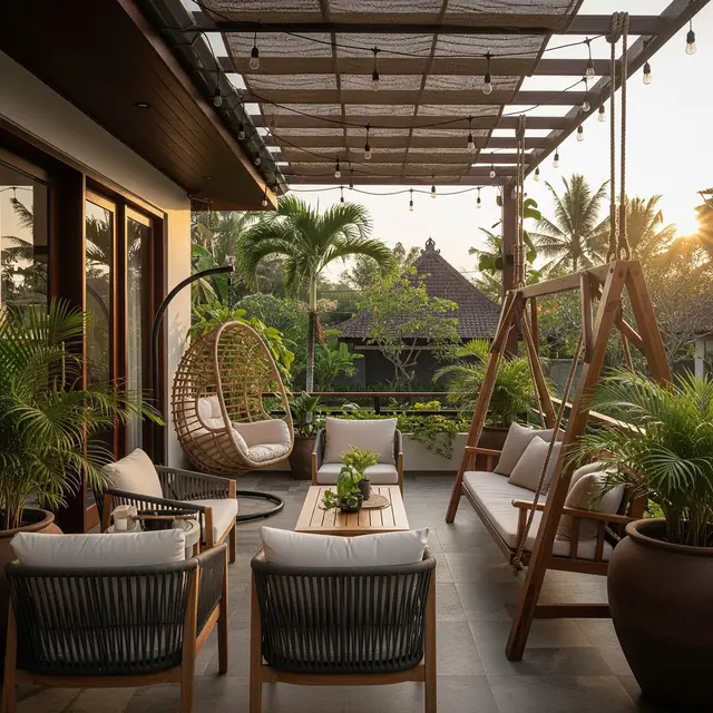 9 Desain Teras Rumah Luas yang Cocok untuk Acara Keluarga, Bikin Betah Kumpul