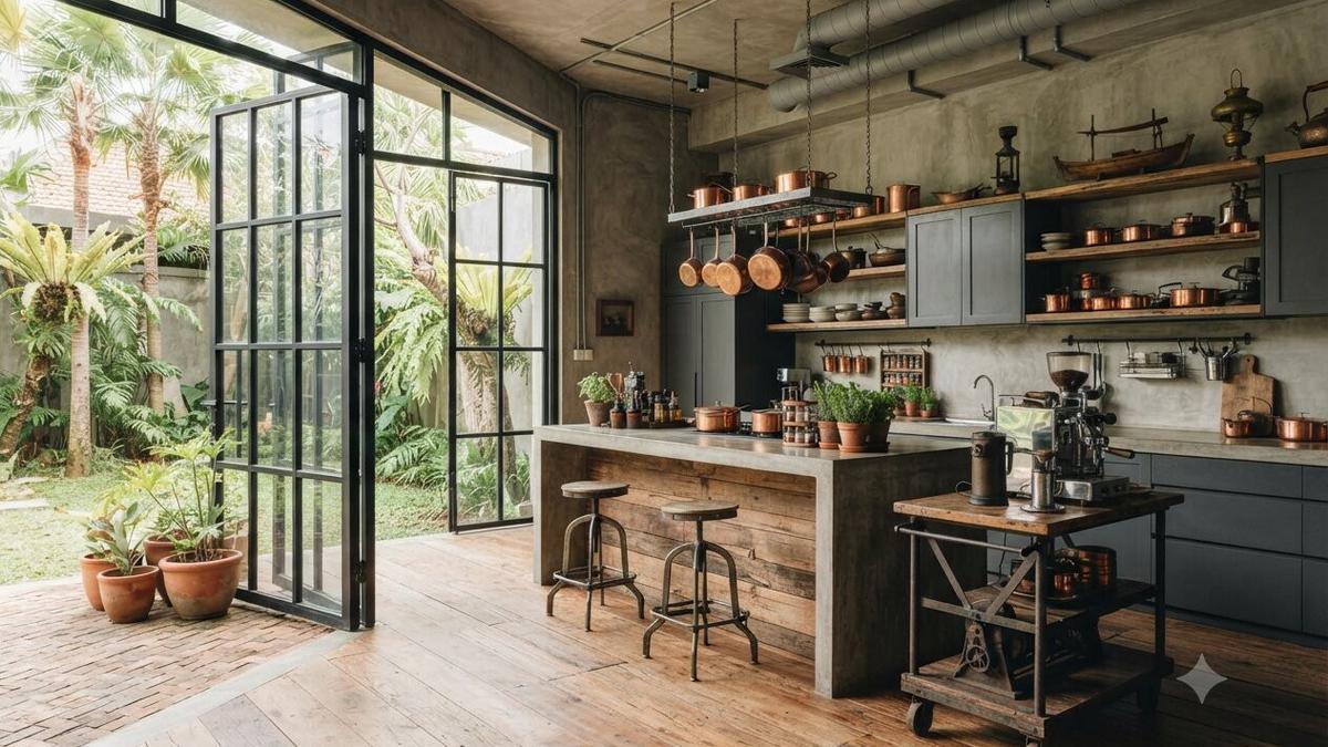 7 Model Dapur Industrial dengan Bukaan Lebar yang Keren dan Fungsional