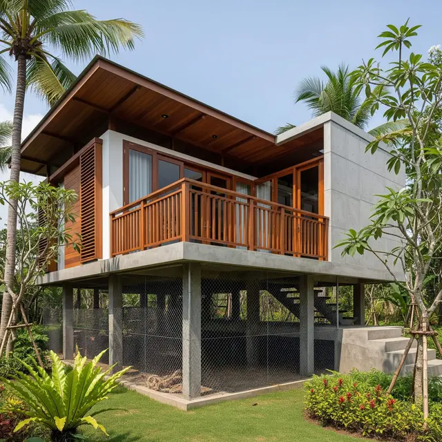 Model Teras Rumah Ala Tropical Anti Ular