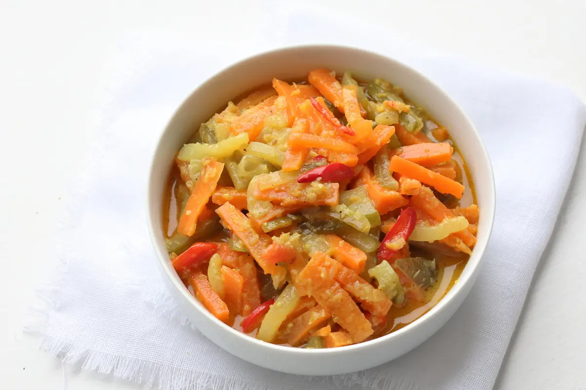 resep acar wortel buncis bumbu kuning