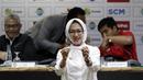 Anggota SC, Airin Rachmi Diany, saat menghadiri drawing babak 8 besar Piala Presiden 2018 di Hotel Sultan, Jakarta, Rabu (31/1/2018). Pertandingan di fase 8 besar akan digelar di Stadion Manahan, Solo, 3 dan 4 Februari 2018. (Bola.com/M Iqbal Ichsan)