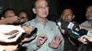 Kepada awak media, Surya mengaku tak tahu menahu soal adanya dugaan penyimpangan dalam pelaksanaan ibadah haji, Jakarta, Selasa (6/5/2014) (Liputan6.com/Johan Tallo)
