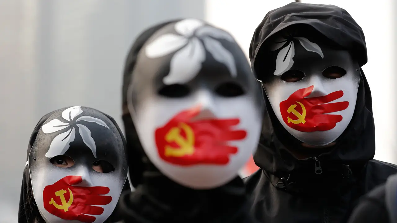 Demonstran Hong Kong Unjuk Dukungan untuk Muslim Uighur