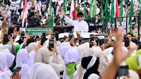 Momen Ribuan Nahdliyin di Malang Bergemuruh Teriakkan 'Prabowo-NU'
