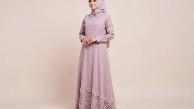 A-Line Dress dengan Detail Lace