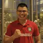 Petinju Indonesia, Chris John, saat menghadiri konferensi pers MMA Brave Fighter di Hotel Santika, Jakarta, Kamis (10/5/2018). (Bola.com/M Iqbal Ichsan)