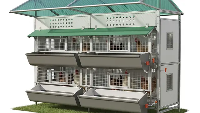Ide Desain Kandang Ayam Vertikal Dua Tingkat Hemat Tempat