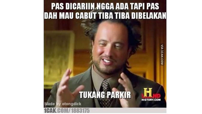 Meme Tukang Parkir (Sumber: 1cak)