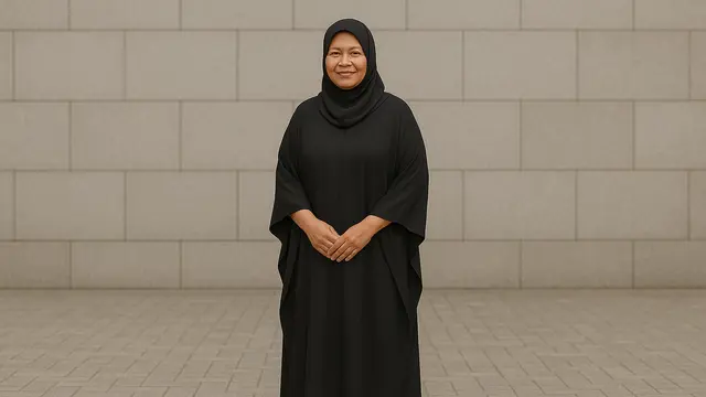 Model Gamis Hitam untuk Usia 40an/Meta AI