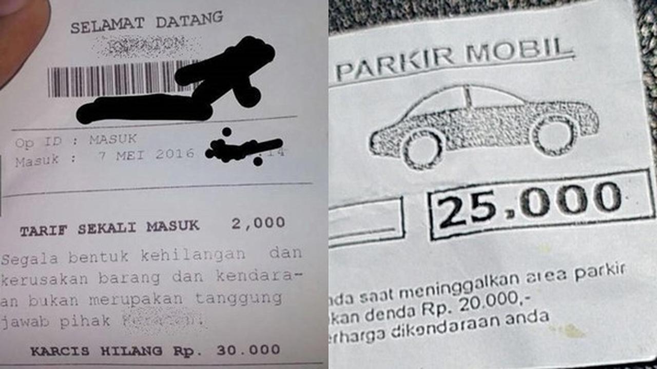 Tarif denda karis parkir hilang (Ist)