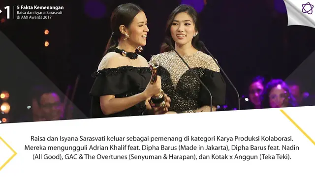 [Bintang] 5 Fakta Kemenangan Raisa dan Isyana Sarasvati di AMI Awards 2017