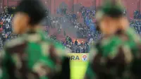 Suasana Stadion Brawijaya usai laga Persik melawan Arema FC yang berakhir 1-2 untuk kemenangan Singo Edan. (Bola.com/Gatot Susetyo)