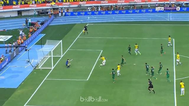 Gol tunggal James Rodriguez memastikan Kolombia meraih kemenangan atas Bolivia 1-0. This video presented by BallBall.