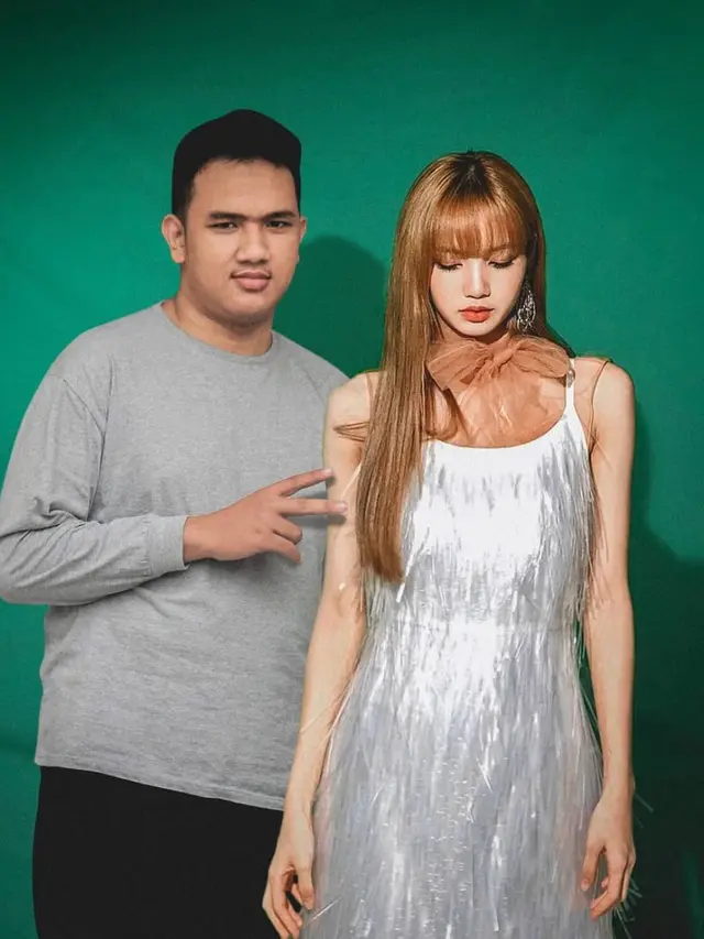 Foto editan bersama Lisa Black Pink (foto: Instagram/@alifimam53)