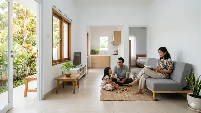Rumah Tipe 36 yang Sejuk untuk Keluarga 3 Orang