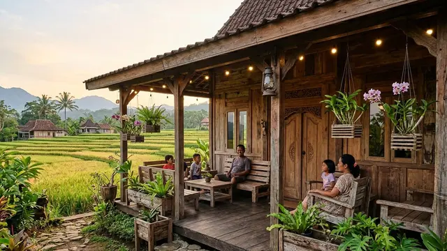 Desain Rumah Minimalis di Desa dengan Sentuhan Kayu Bekas Biar Unik dan Hemat