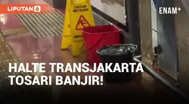 Hujan Deras, Halte Transjakarta Tosari Banjir