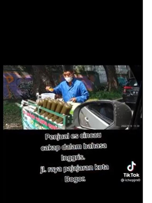 Viral Penjual Es Cincau Jago Bahasa Inggris, Punya Mimpi Jualan di Eropa