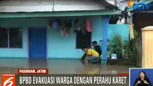 Banjir di 2 Kecamatan Bikin Aktivitas Warga Pasuruan Lumpuh