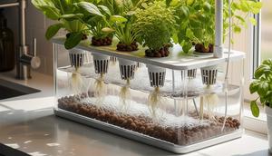 Hidroponik Sederhana Sistem Wick di Jendela. Foto: Gemini