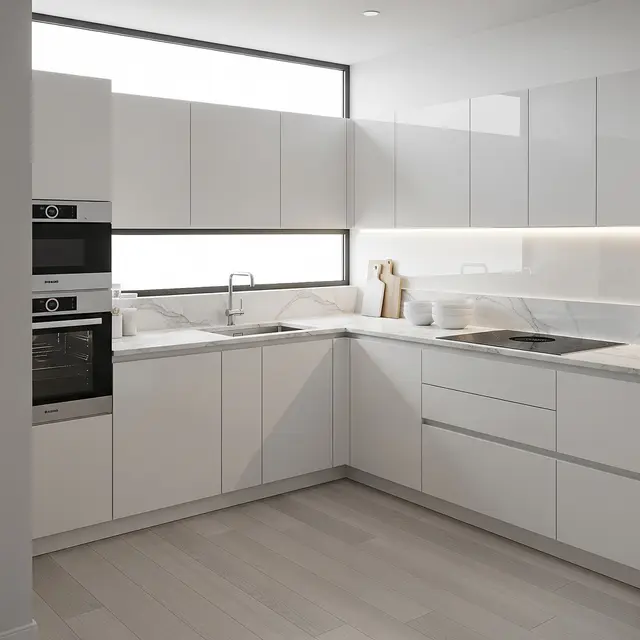 Desain Dapur Minimalis Modern dengan Kitchen Set Letter L