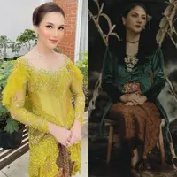 Lihat di sini beberapa potret artis berkebaya dengan berbagai siluet.