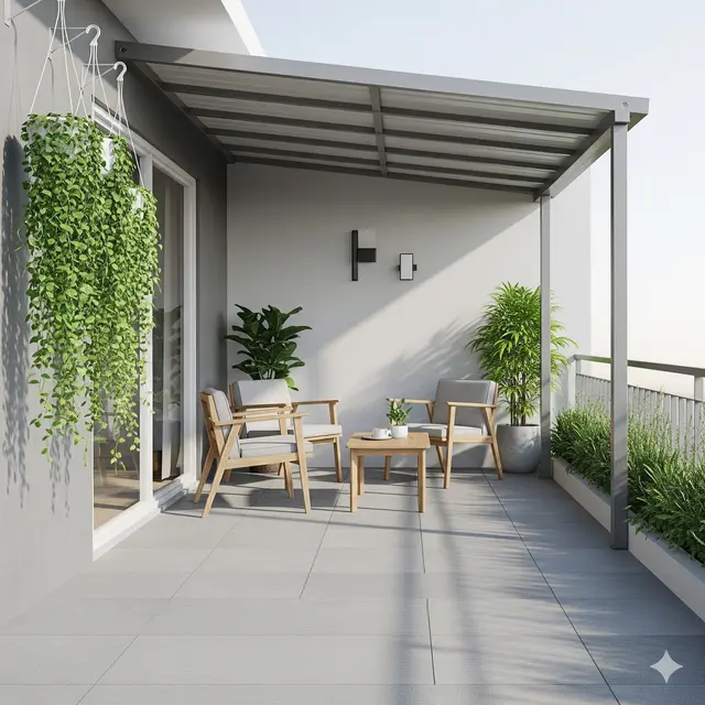 Inspirasi Teras Rumah Mungil Cocok untuk Iklim Panas. Gemini