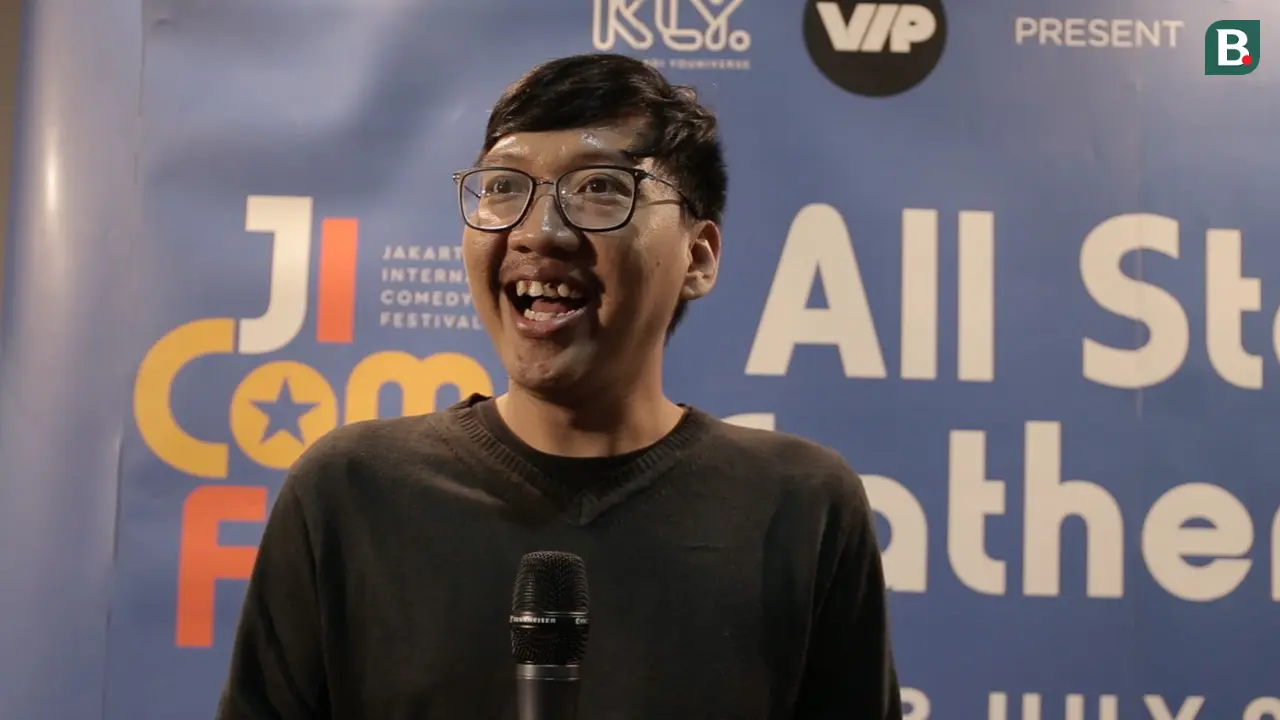 Komika Hernawan Yoga alias Wawan Cikuk di sela-sela All Stars Gathering Festival JICOMFEST 2019 di Kantor KapanLagi Youniverse (KLY), Jakarta Pusat, Kamis (18/7/2019).