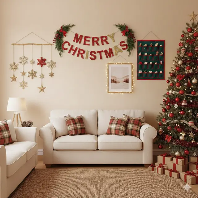 Dekorasi Natal di Ruang Tamu