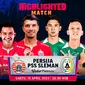 Tonton Live Streaming Pekan Terakhir BRI Liga 1 Persija Jakarta Vs PSS Sleman di Vidio, Sabtu 15 April