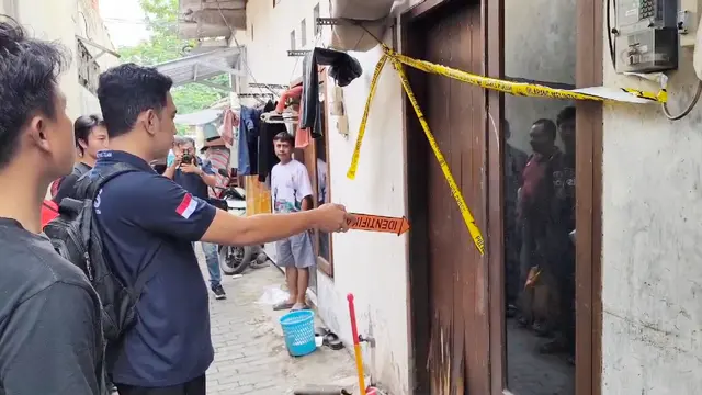 rumah kontrakan pengemudi ojol mutilasi pacarnya di Surabaya