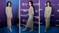 Foto kolase Anne Hathaway saat menghadiri pemutaran perdana film "Armageddon Time" selama Festival Film New York ke-60 di Alice Tully Hall  di New York pada Rabu, 12 Oktober 2022. (Photo by Charles Sykes/Invision/AP)