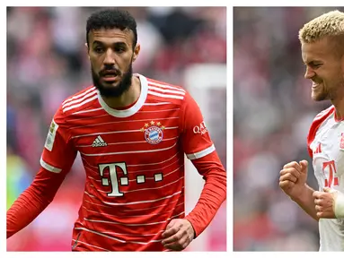 Dalam rentang 17 tahun terakhir, Manchester United tercatat baru mendatangkan 4 pemain dari Bayern Munchen untuk memperkuat skuad mereka, termasuk dua pemain yang direkrut berbarengan pada awal musim 2024/2025 ini. Berikut daftar lengkap keempat pemain tersebut. (Kolase Foto AFP)