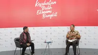 Dialog Produktif dengan tema ‘Vaksinasi: Pencegahan vs Pengobatan’ oleh Komite Penanganan COVID-19 dan Pemulihan Ekonomi Nasional (KPCPEN) di Media Center KPCPEN, Selasa (1/12/2020).