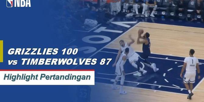Cuplikan Hasil Pertandingan NBA : Grizzlies 100 vs Timberwolves 87
