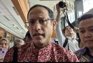 Nadiem Makarim jelang sidang tuntutan di PN Jakarta Pusat. (Liputan6.com/Rifqy Alief Abiyya)
