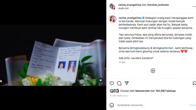 Terkuak Pas Foto Marshel Widianto dan Celine Evangelista Berlatar Biru yang Bikin Heboh, Ternyata Bukan untuk Buku Nikah?